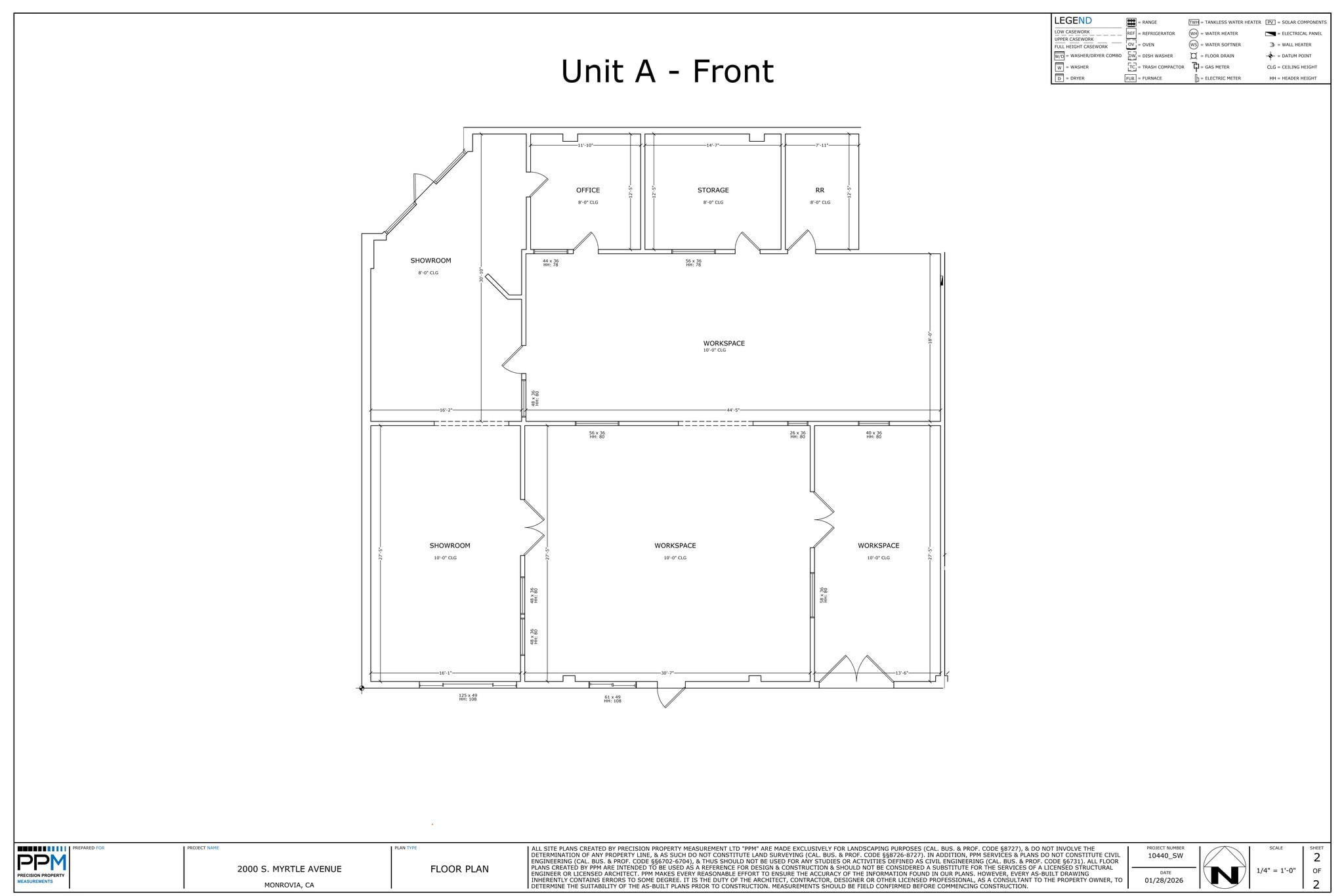 2000 S Myrtle Ave, Monrovia, CA à louer Plan de site- Image 1 de 6