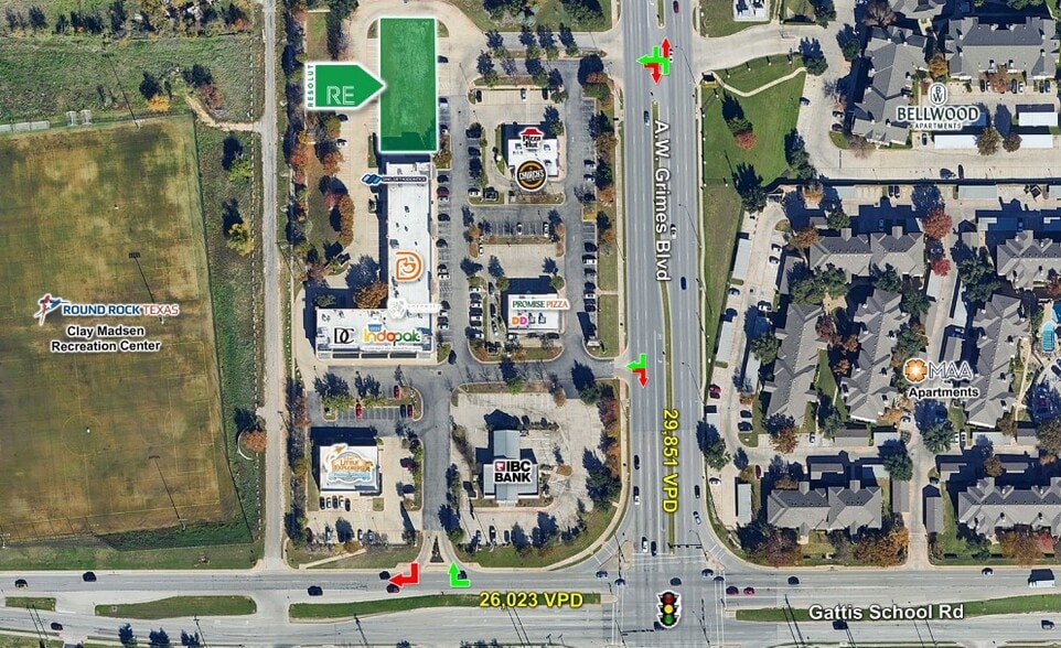 1500 S A W Grimes Blvd, Round Rock, TX for lease - Aerial - Image 3 of 5