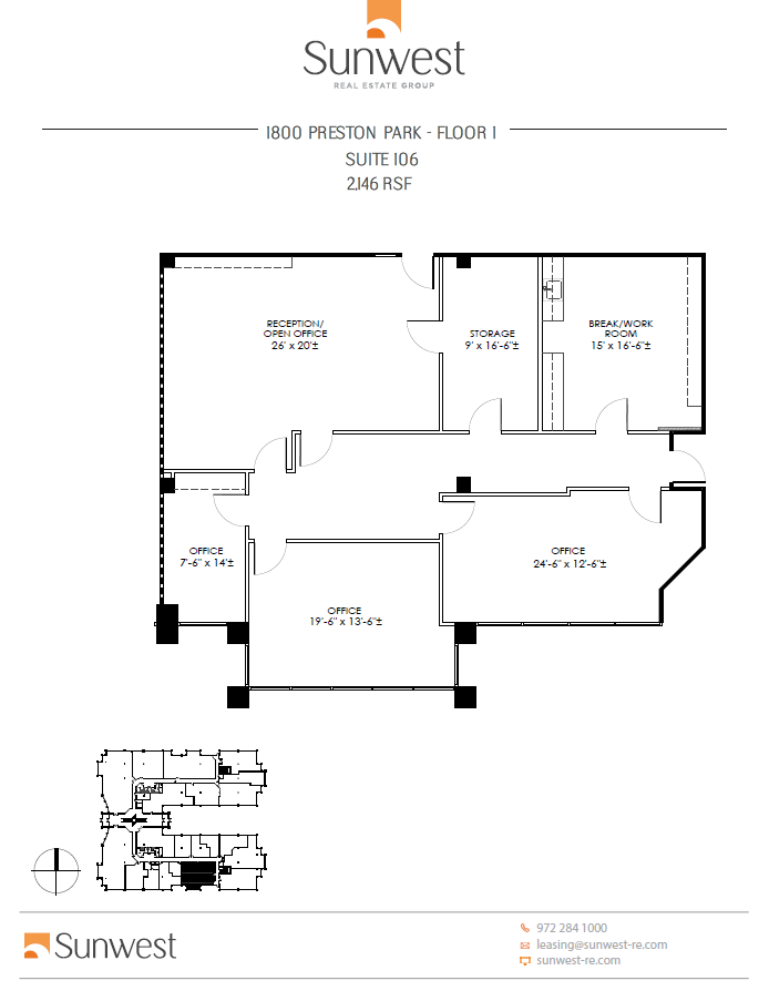 1800 Preston Park Blvd, Plano, TX à louer Plan d  tage- Image 1 de 1