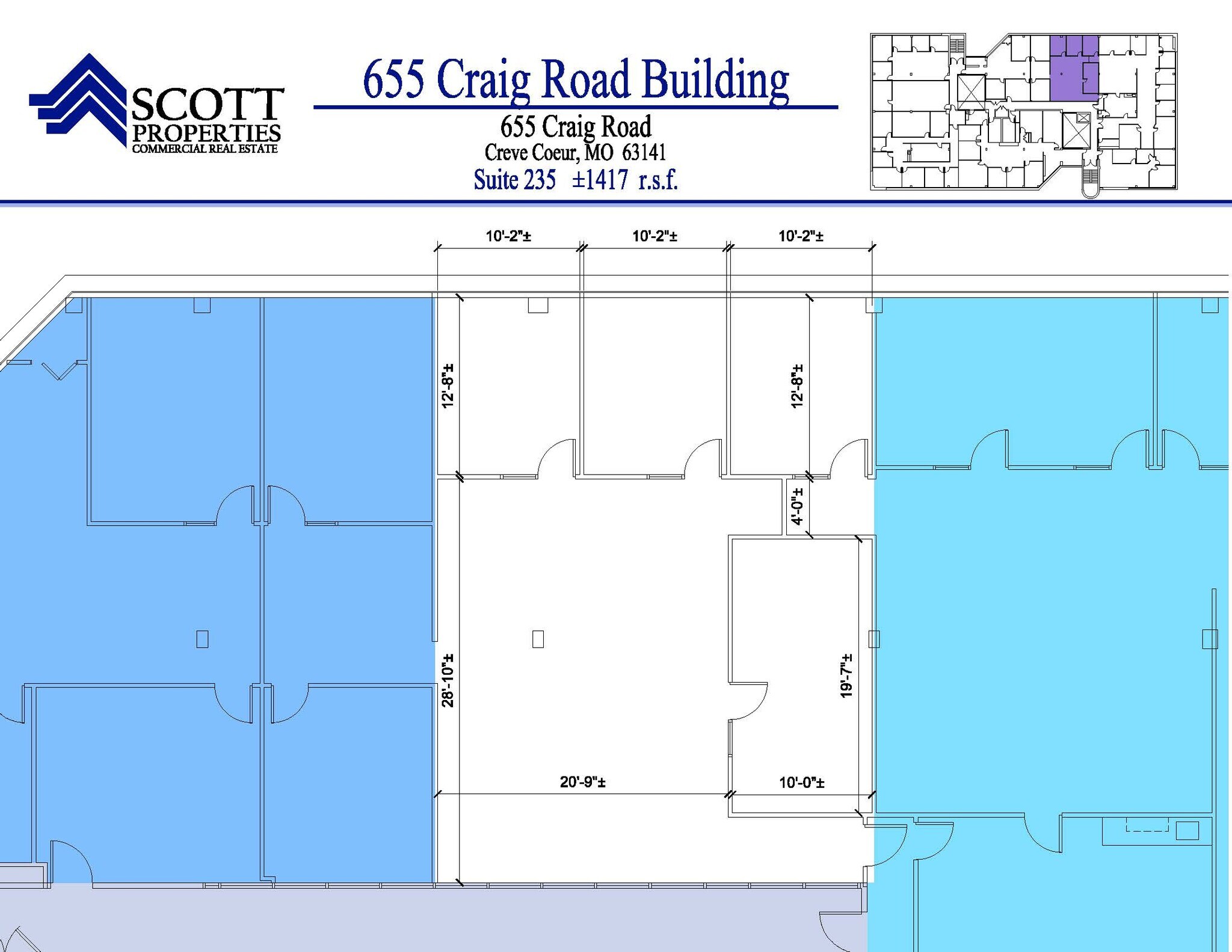 655 Craig Rd, Creve Coeur, MO à louer Plan d’étage- Image 1 de 4
