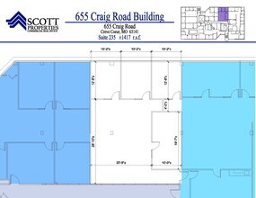 655 Craig Rd, Creve Coeur, MO à louer Plan d’étage- Image 1 de 4