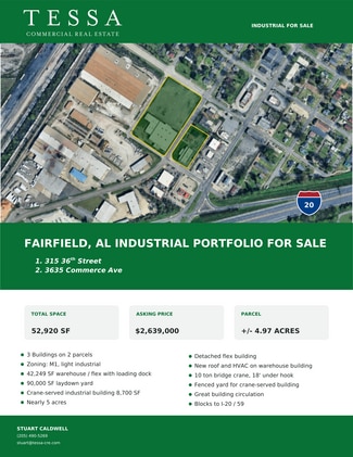 More details for Fairfield, AL Industrial Portfolio – for Sale, Fairfield, AL