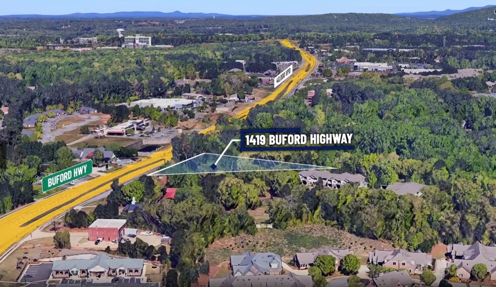 1419 Buford Hwy, Cumming, GA à vendre - Aérien - Image 3 de 8