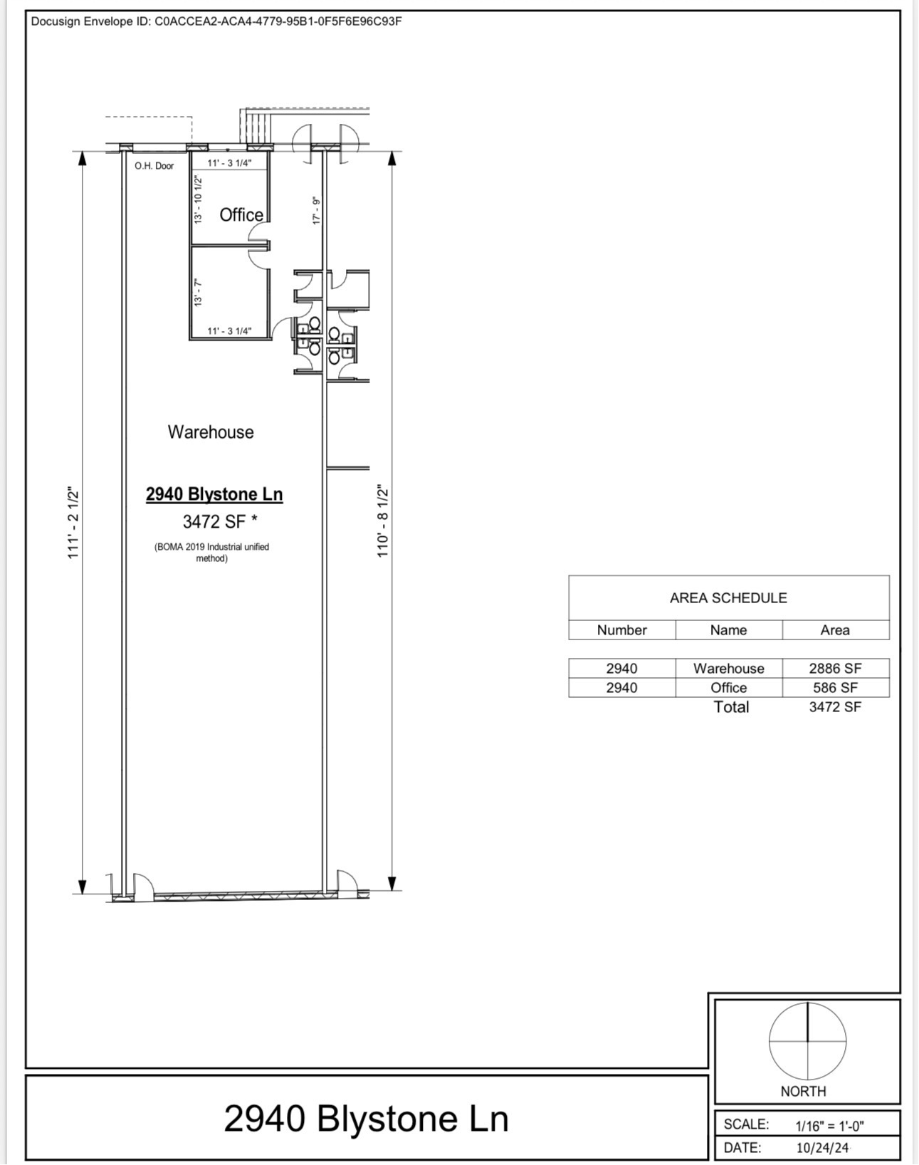 2908-2948 Blystone Ln, Dallas, TX à louer Plan d’étage- Image 1 de 2