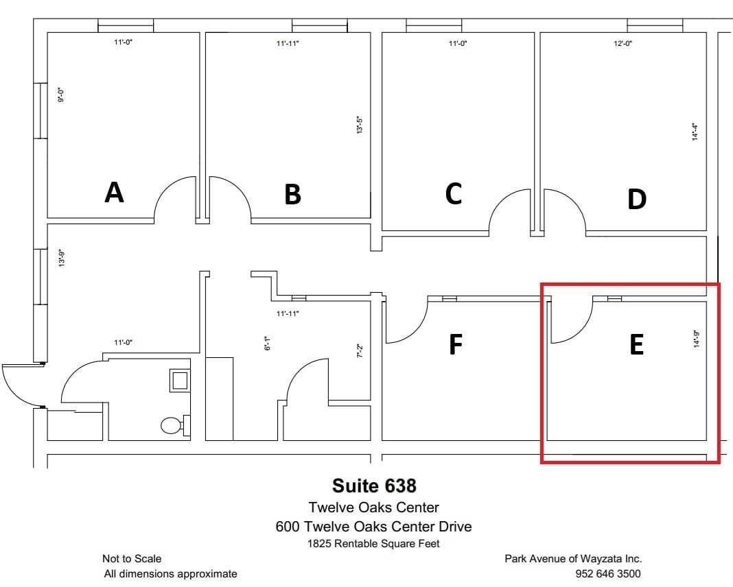 600 Twelve Oaks Center Dr, Wayzata, MN à louer Plan d’étage- Image 1 de 1
