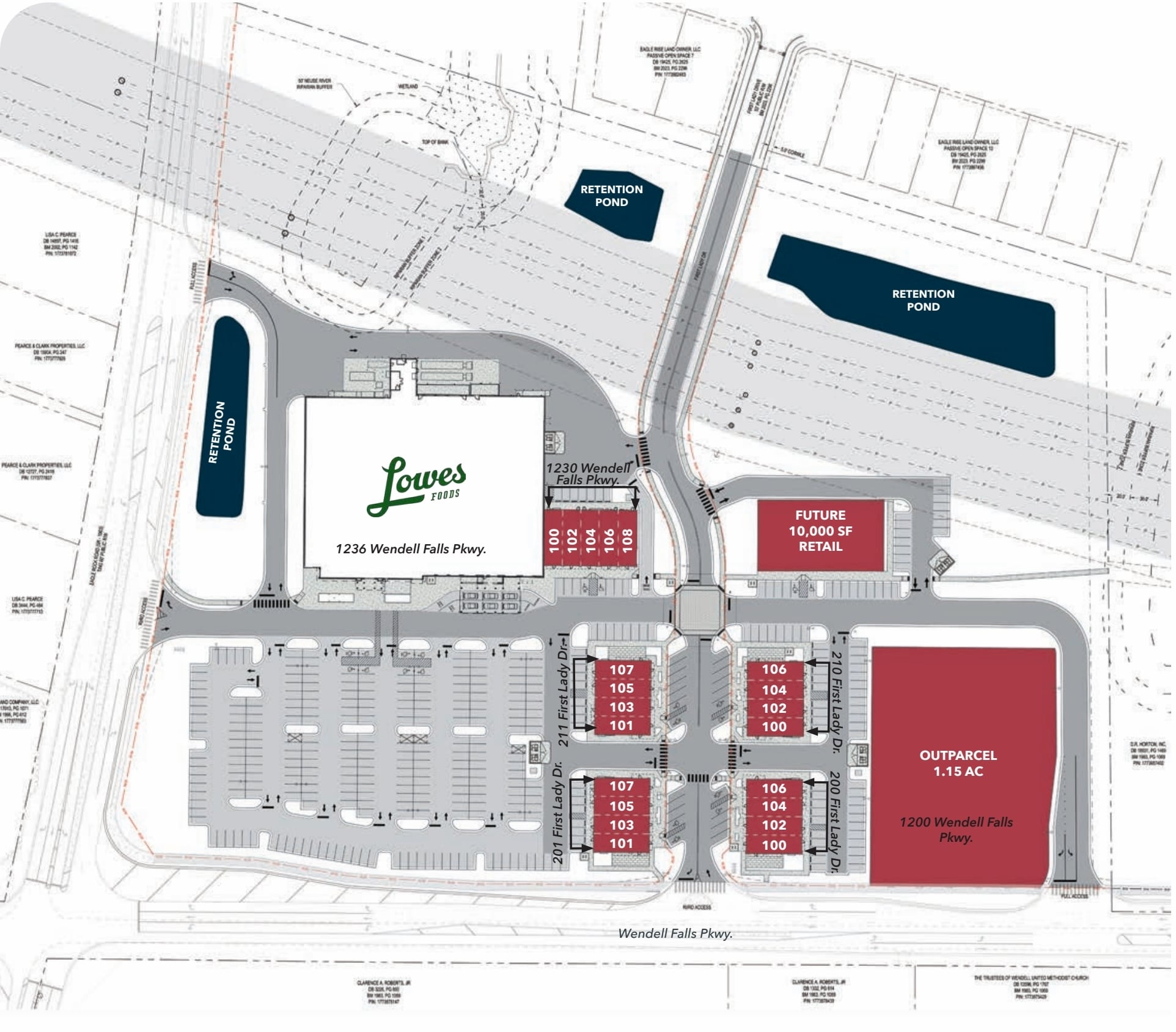 1236 Wendell Falls Pky, Wendell, NC for lease Site Plan- Image 1 of 1