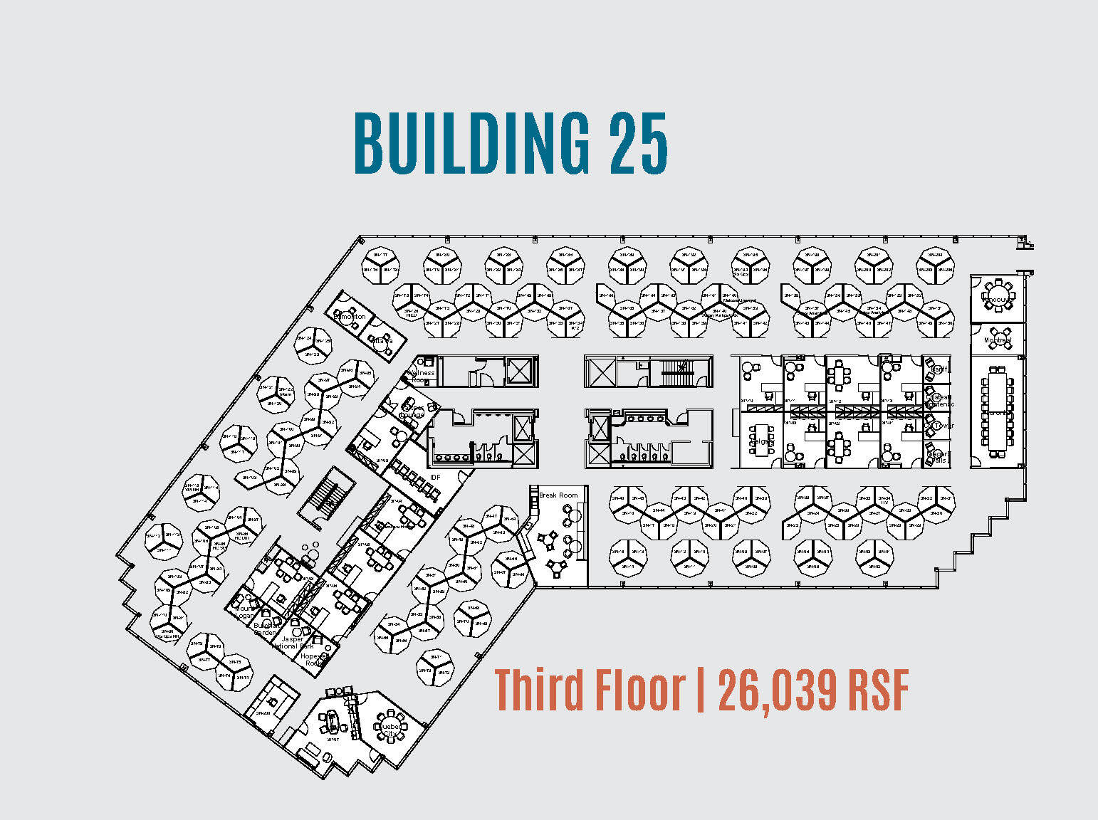 25 Tri State International, Lincolnshire, IL for lease Floor Plan- Image 1 of 7