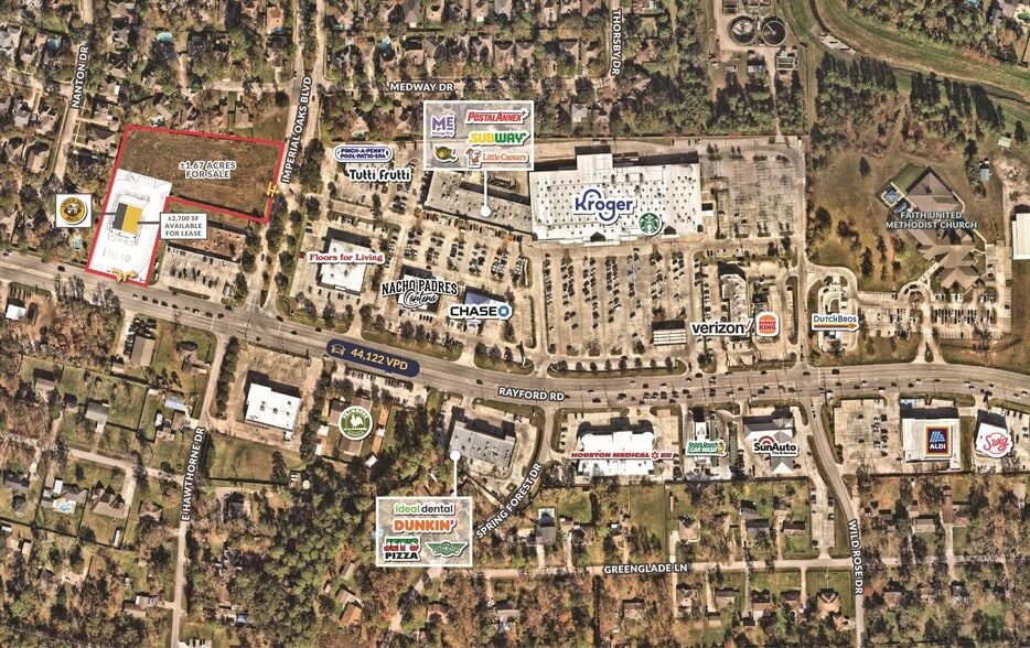 Rayford Rd. & Imperial Oaks Blvd, Spring, TX for lease - Aerial - Image 3 of 4