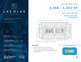 450 E Las Olas Blvd, Fort Lauderdale, FL à louer Plan d’étage- Image 2 de 2