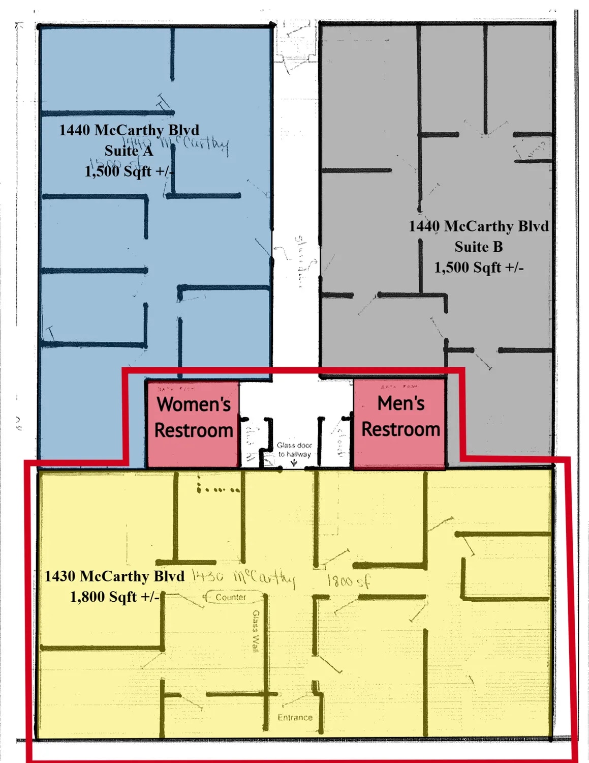 1430-1440 McCarthy Blvd, New Bern, NC for lease Floor Plan- Image 1 of 7