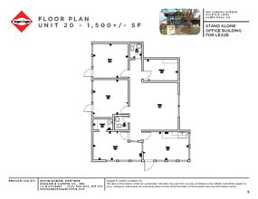 990 Sonoma Ave, Santa Rosa, CA à louer Plan d’étage- Image 1 de 1