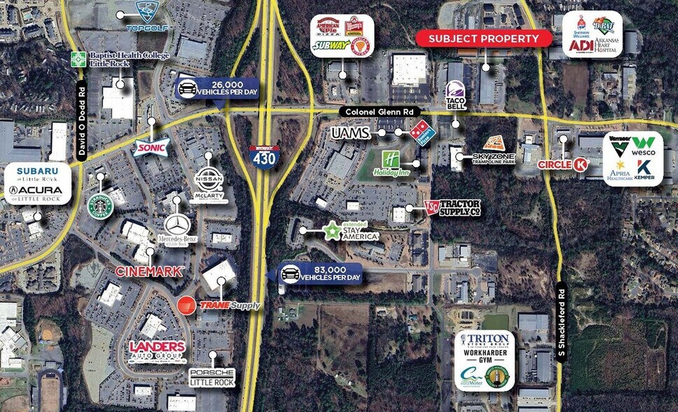 10600 Colonel Glenn Rd, Little Rock, AR à louer - Aérien - Image 3 de 3