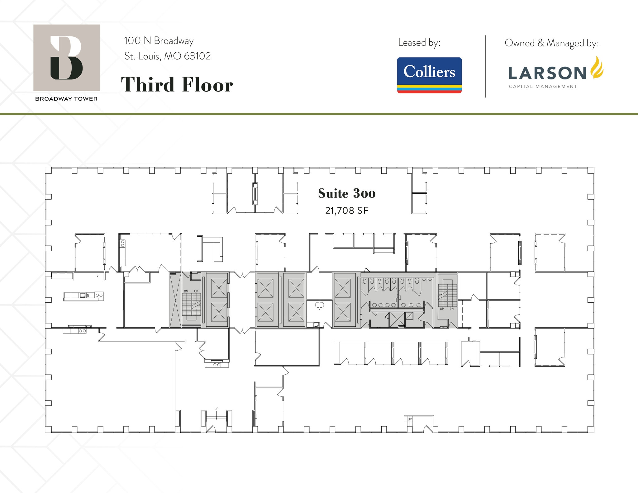 100 N Broadway, Saint Louis, MO à louer Plan d’étage- Image 1 de 1