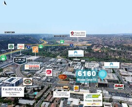 6160 Mission Gorge Rd, San Diego, CA - AERIAL  map view - Image1