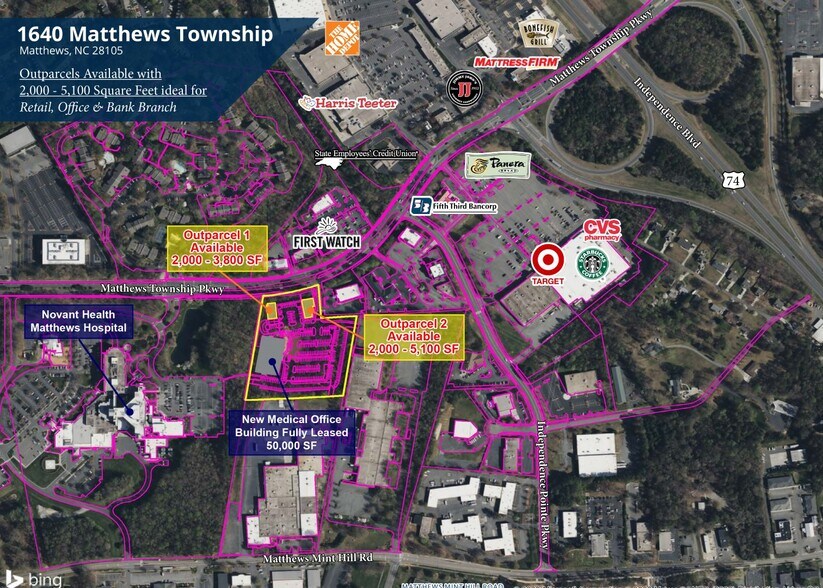 1640 Matthews Township Pky, Matthews, NC à louer - Photo du bâtiment - Image 3 de 3