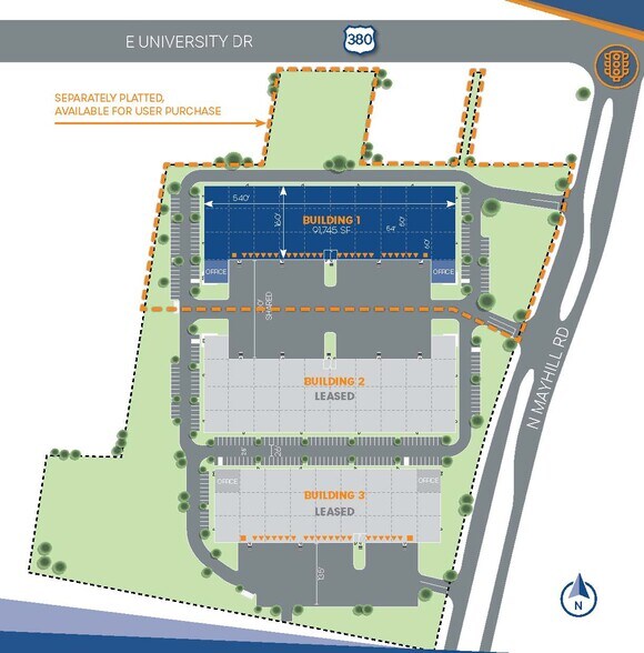 1500 N Mayhill Rd, Denton, TX à louer - Plan de site - Image 2 de 6