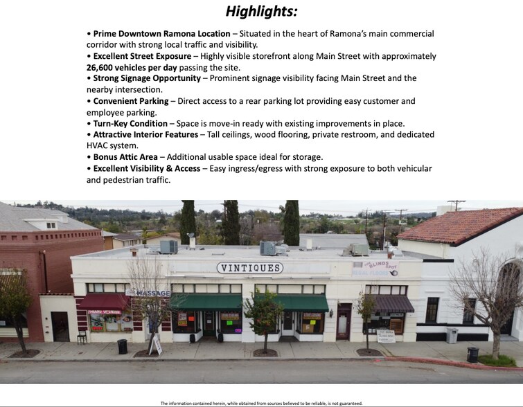 701-713 Main St, Ramona, CA for lease - Building Photo - Image 2 of 8