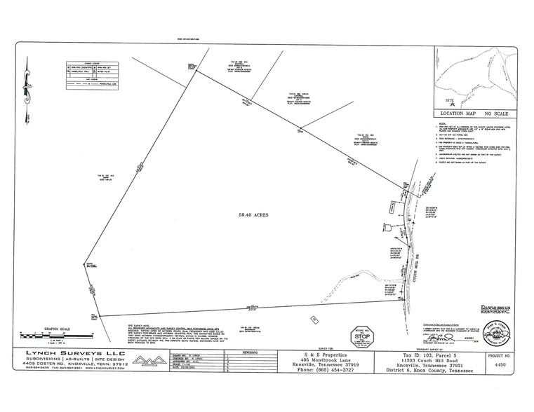 11303 Couch Mill rd, Knoxville, TN à vendre - Plan de site - Image 1 de 5