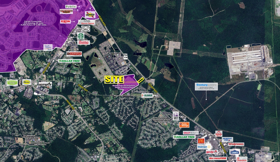 US-176 E & Planet Rd, Summerville, SC for sale - Aerial - Image 2 of 3