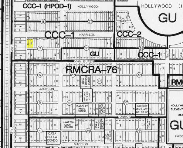 2028 Harrison St, Hollywood, FL à vendre - Plan cadastral - Image 1 de 1