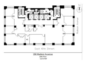 286 Madison Ave, New York, NY à louer Plan de site- Image 1 de 1