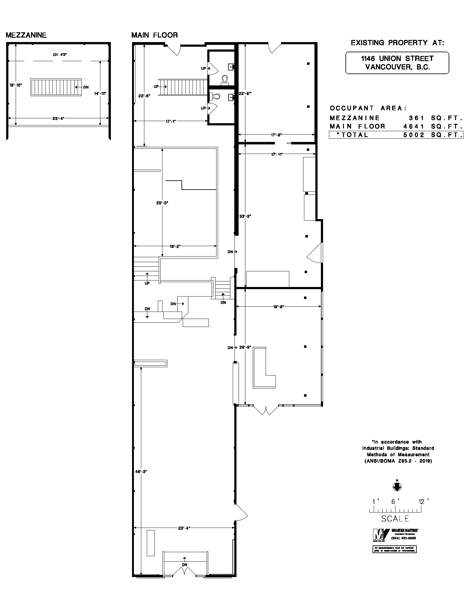 1146 Union St, Vancouver, BC à louer Plan d’étage- Image 1 de 4