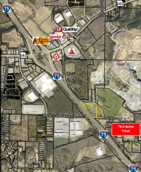 825 Mitchell NW Rd, Adairsville, GA à vendre - Aérien - Image 2 de 4