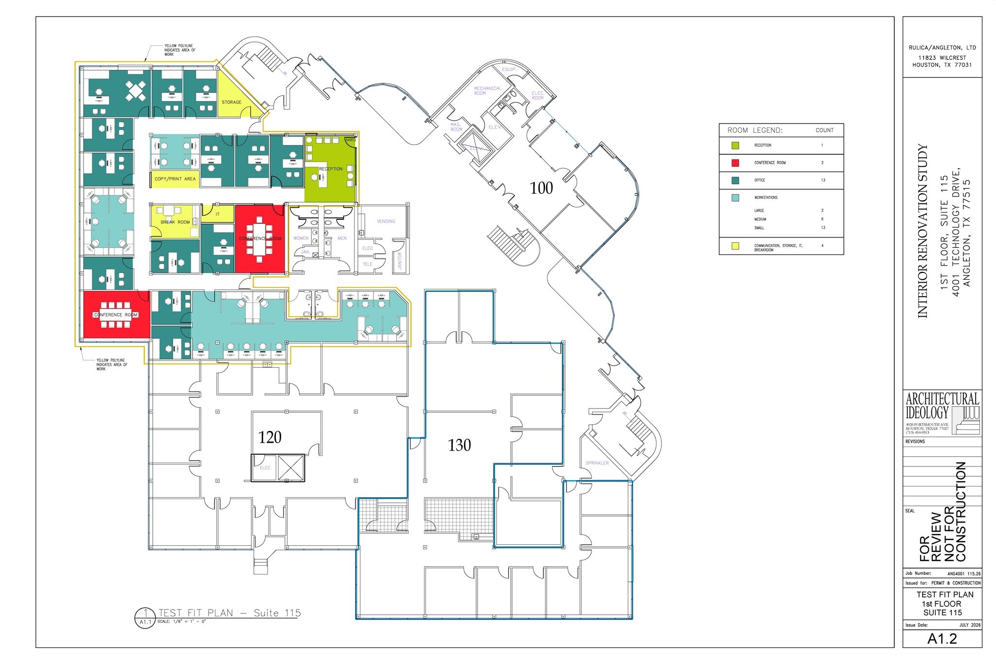 4001 Technology Dr, Angleton, TX à louer Plan d’étage- Image 1 de 3