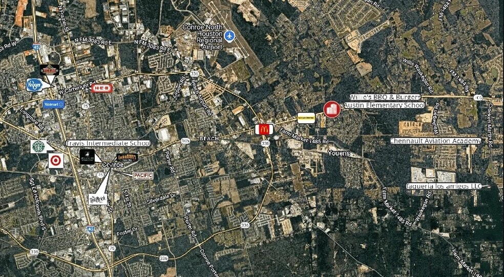 12827 Highway 105 E, Conroe, TX for lease - Aerial - Image 2 of 12