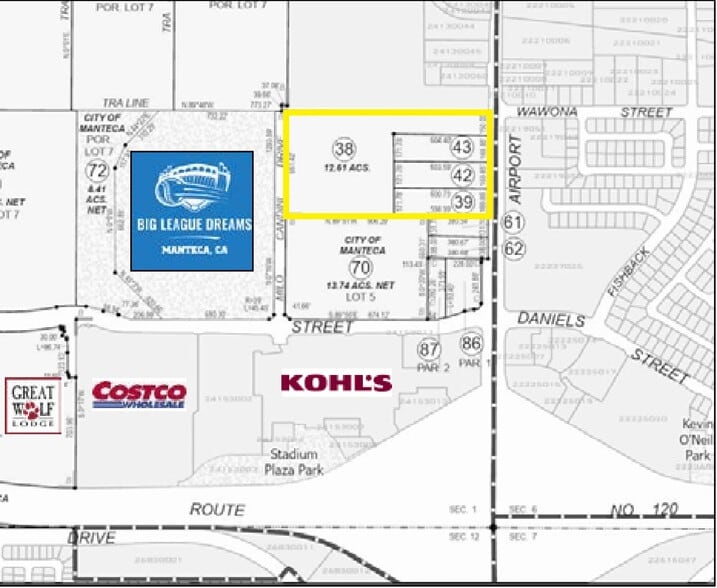 1009-1069 S Airport Way, Manteca, CA for sale - Plat Map - Image 2 of 2