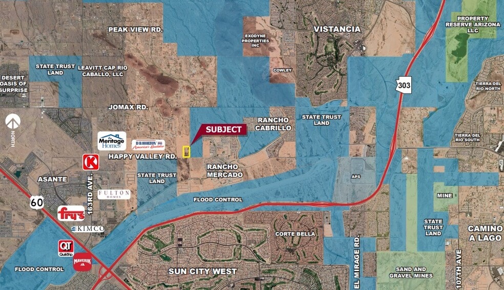 NEC Happy Valley Rd & 147th Ave, Surprise, AZ for sale - Aerial - Image 2 of 2