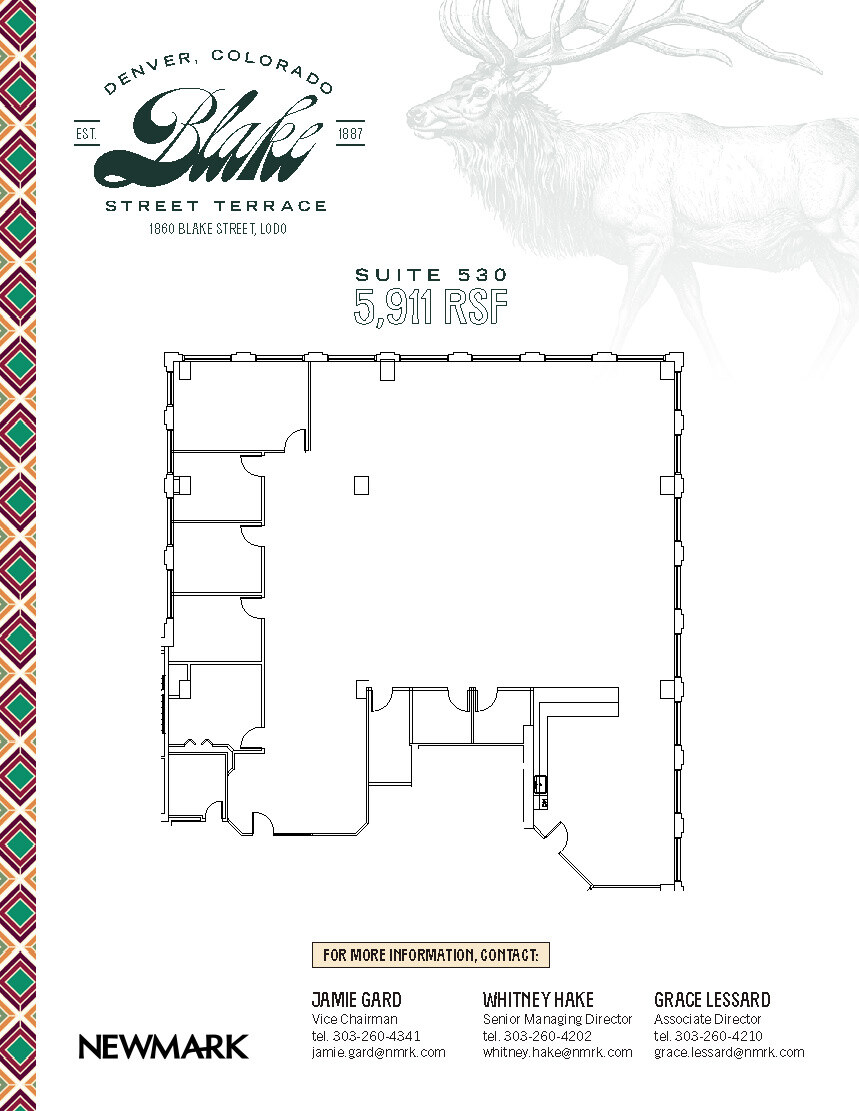 1860 Blake St, Denver, CO à louer Plan d’étage- Image 1 de 1