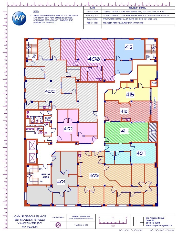 1145-1155 Robson St, Vancouver, BC for lease Floor Plan- Image 1 of 1