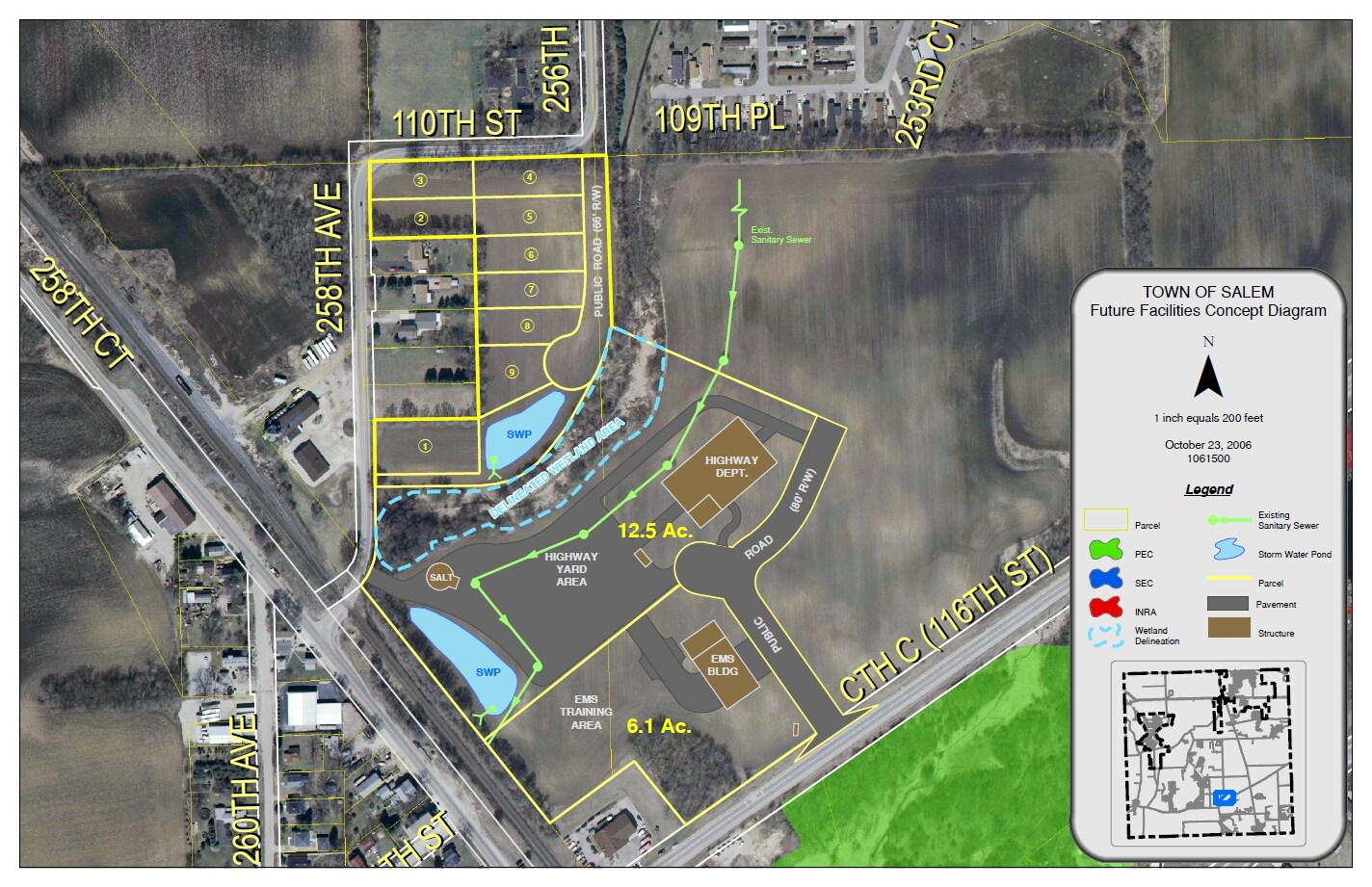 254th Ct, Trevor, WI à vendre Aérien- Image 1 de 2