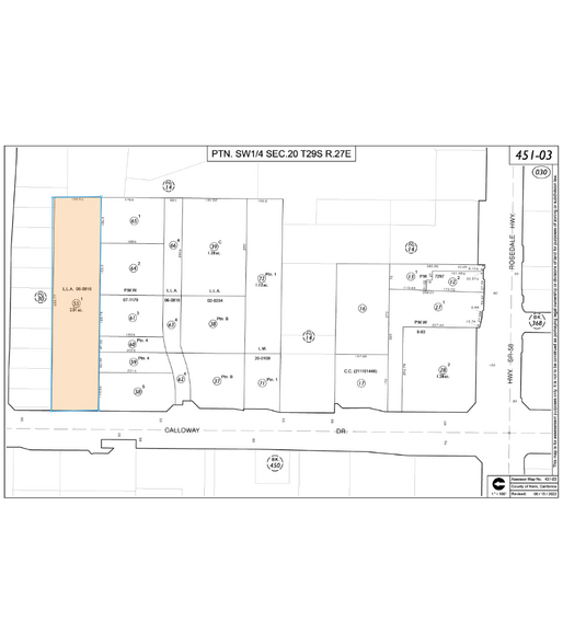 2930 Calloway Dr, Bakersfield, CA à louer - Plan cadastral - Image 2 de 2