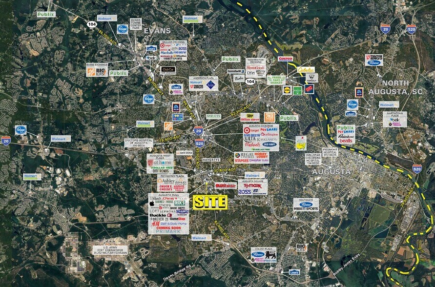 3450B Wrightsboro rd, Augusta, GA à vendre - Aérien - Image 2 de 5