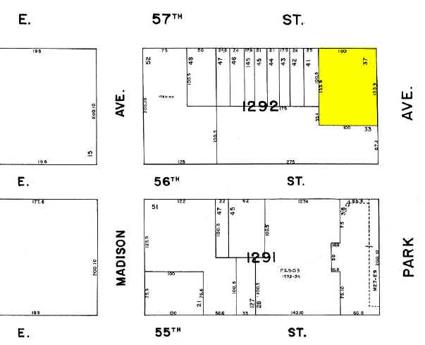 450-460 Park Ave S, New York, NY for sale Plat Map- Image 1 of 1