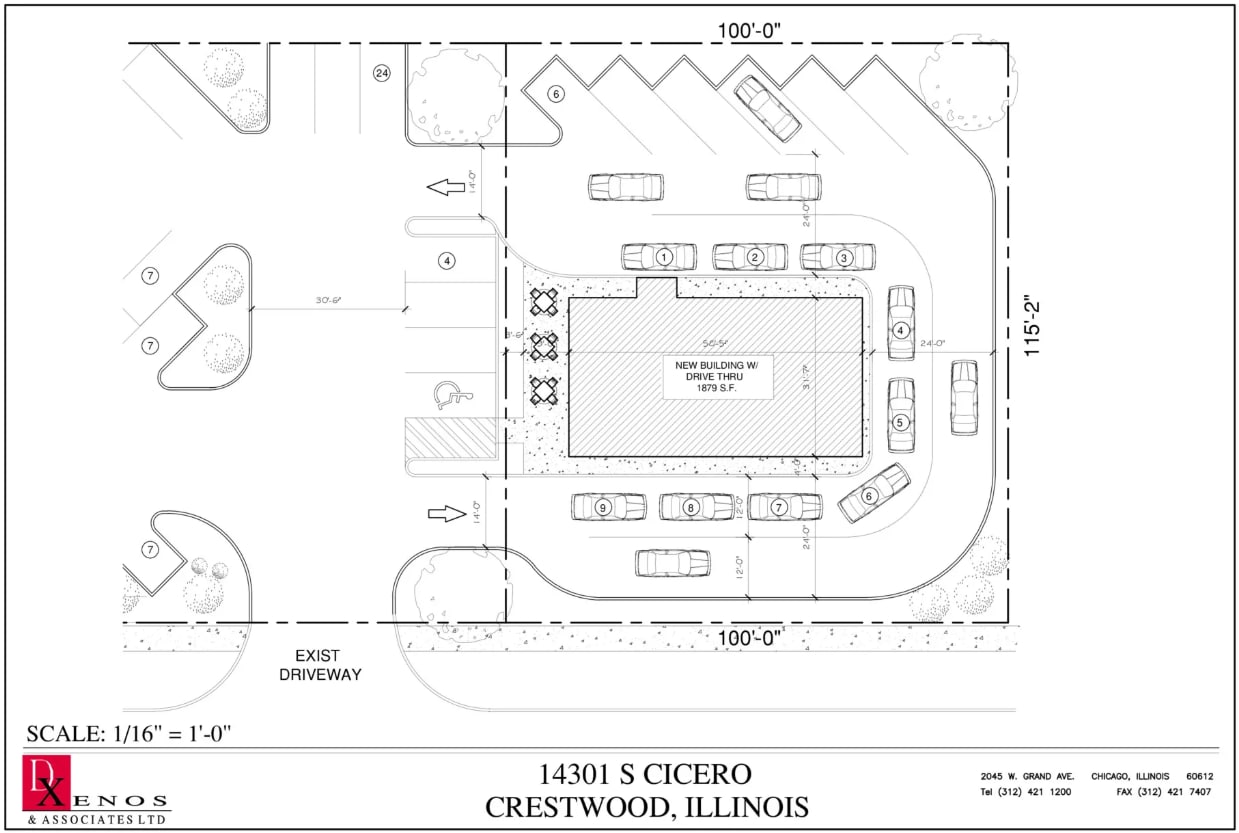 14321 Cicero Ave, Crestwood, IL à louer Plan cadastral- Image 1 de 5