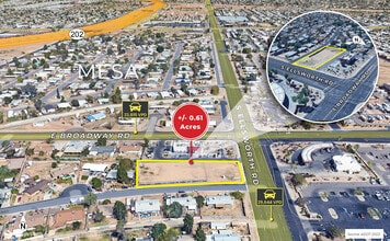 SWC Ellsworth & Broadway, Mesa, AZ - Aerial  map view - Image1