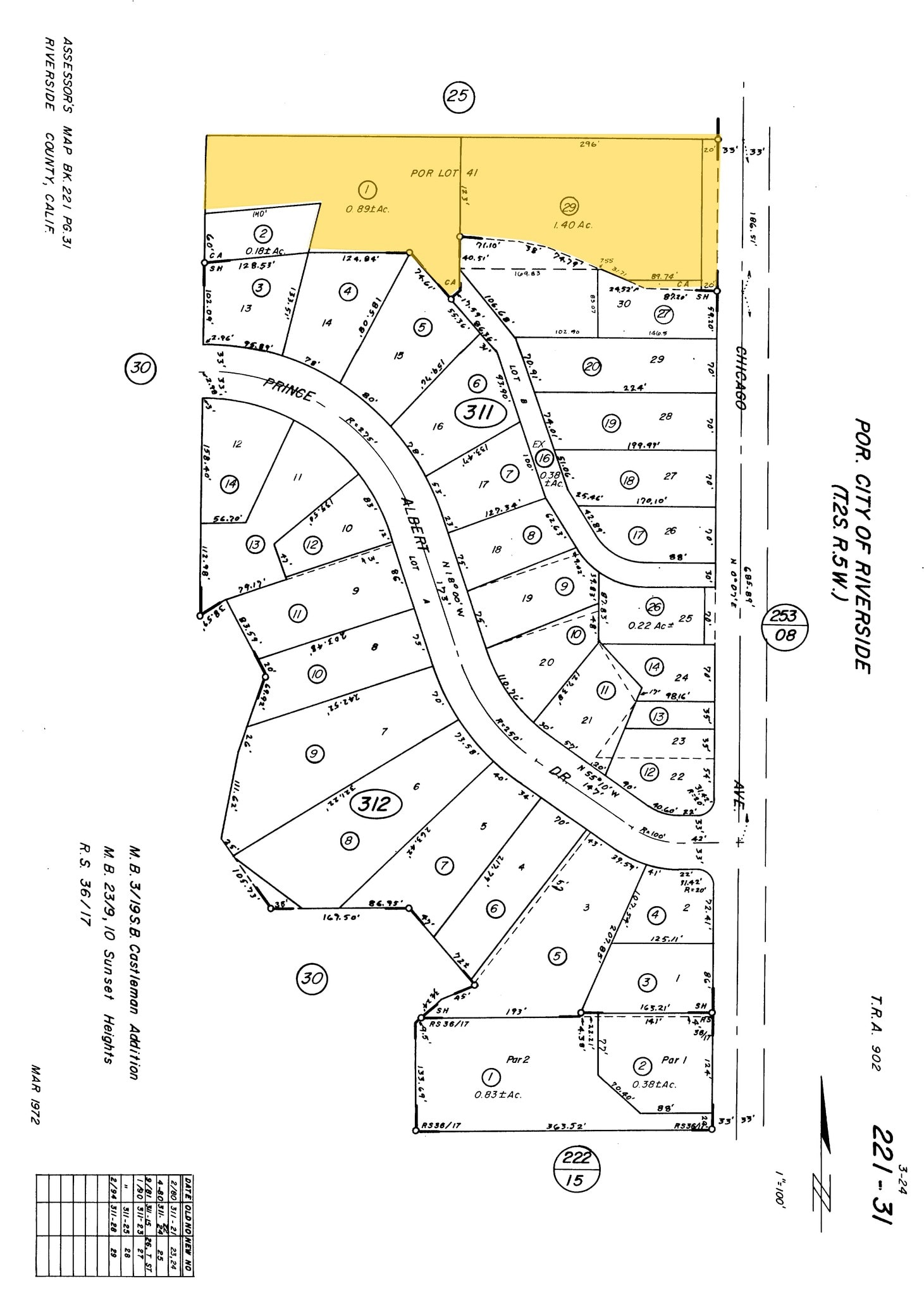 4785 Chicago Ave, Riverside, CA à vendre Plan cadastral- Image 1 de 2