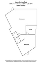 127 Business Center Dr, Corona, CA for lease Floor Plan- Image 1 of 6