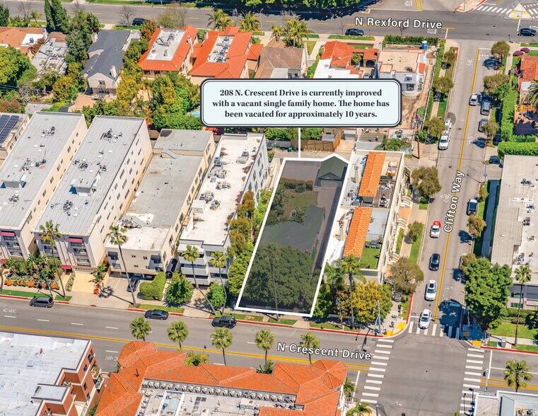 208 N Crescent Dr, Beverly Hills, CA à vendre - Aérien - Image 2 de 7