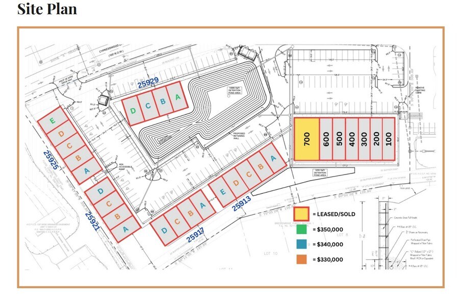 25913-25929 Cypresswood Dr, Spring, TX à vendre - Plan de site - Image 1 de 1
