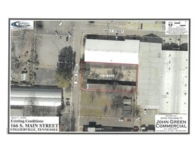 166 S Main St, Collierville, TN - Aérien Vue de la carte