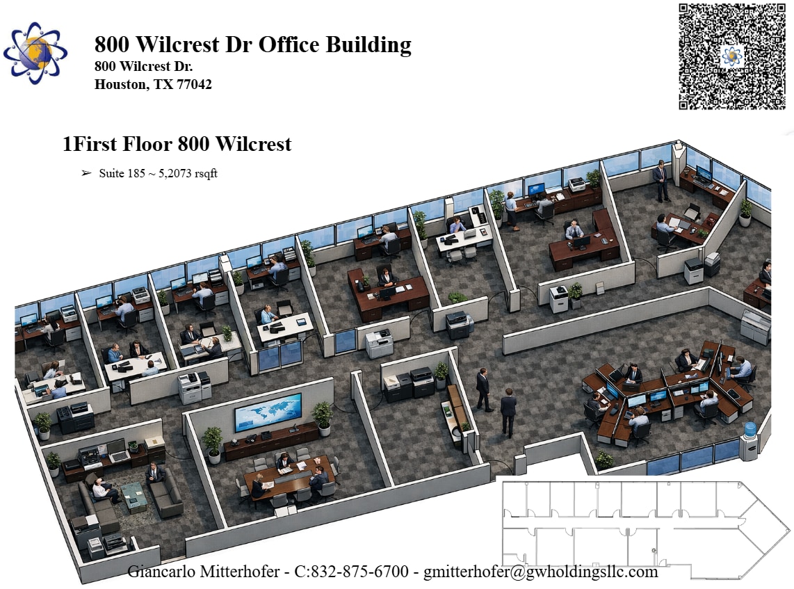800 Wilcrest Dr, Houston, TX à louer Plan d’étage- Image 1 de 1