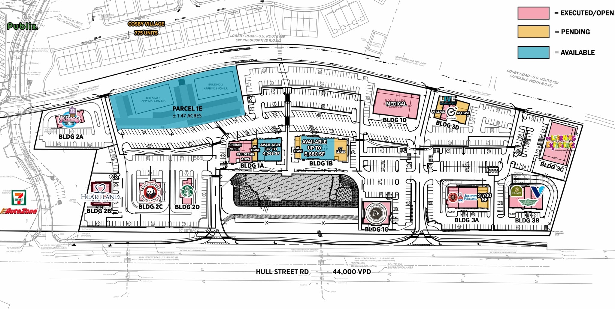 15701-15901 Cosby Rd, Chesterfield, VA à louer Plan de site- Image 1 de 2