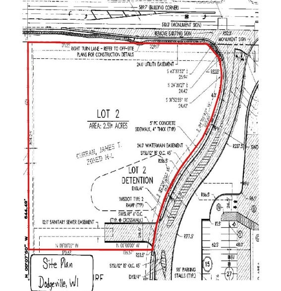 601 E Leffler St, Dodgeville, WI à vendre - Plan de site - Image 3 de 3