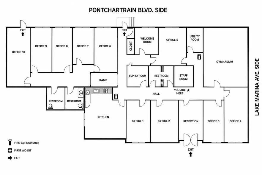 7252 Lakeshore Dr, New Orleans, LA for lease - Floor Plan - Image 3 of 3