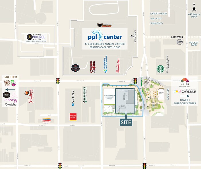 702 Hamilton St, Allentown, PA à louer - Aérien - Image 2 de 10