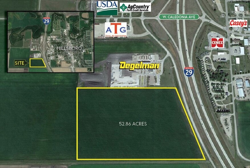 Hillsboro Development Land, Hillsboro, ND for sale - Aerial - Image 3 of 3